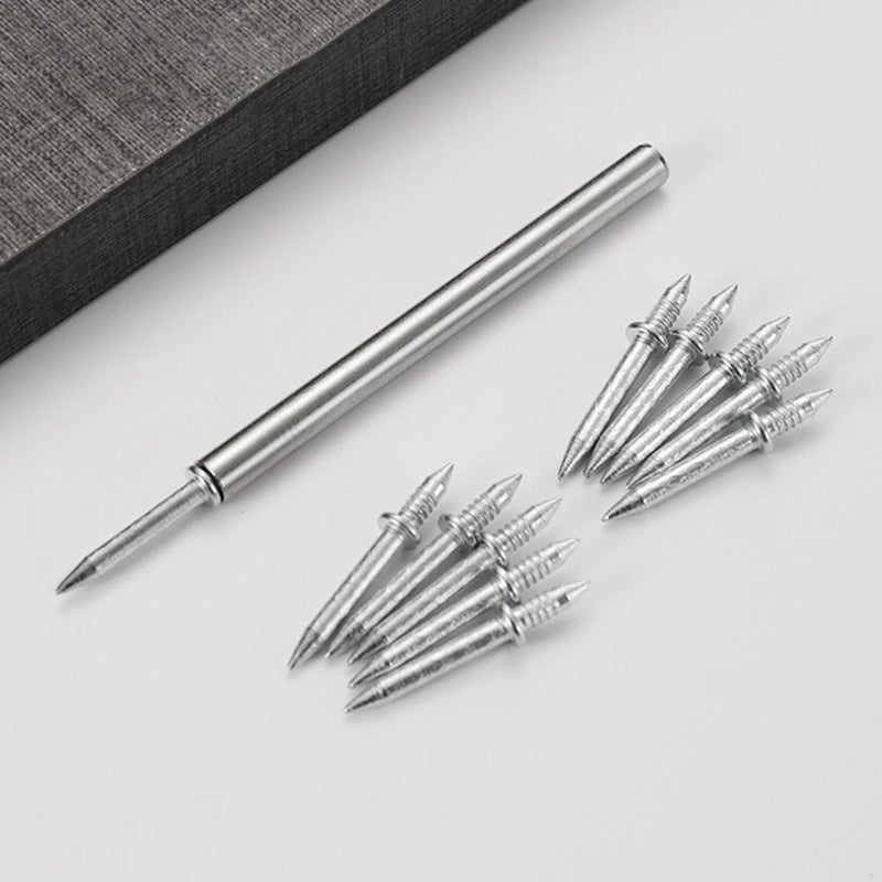 50PCS Double-Head Skirting Thread Seamless Nail,Invisible Screws & Specific Sleeve Tool,Double-Headed Nails for Seamless Skirting Thread with Solid Wood Baseboard - Image 5